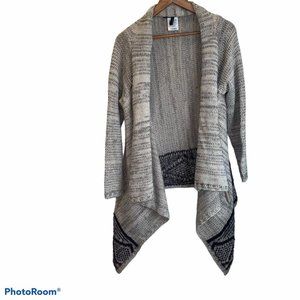 BCBGMaxAzria Wool Blend Aztec Cardigan Sweater Lar